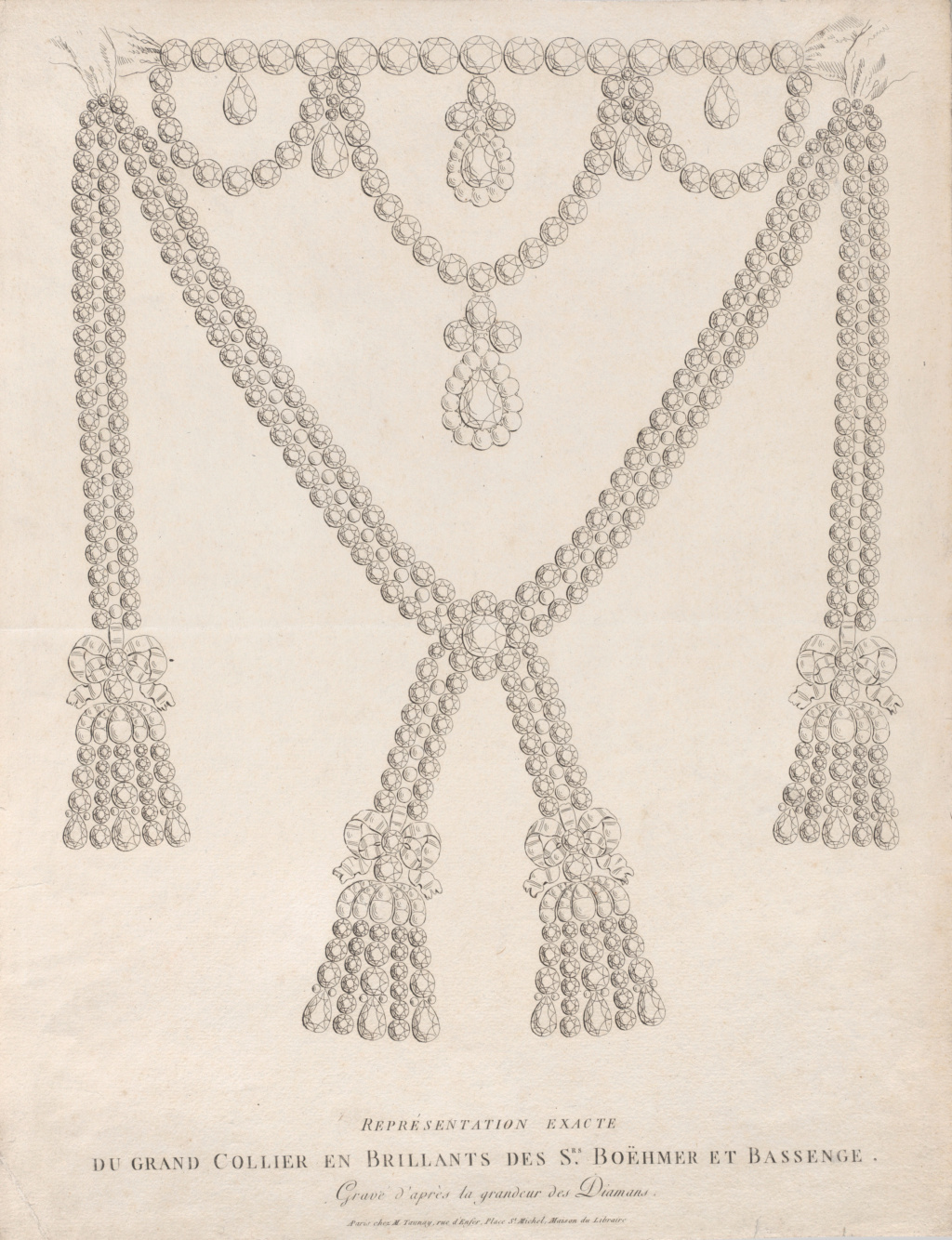 Le collier dit de la reine Marie-Antoinette (L'affaire du collier de la reine), et ses répliques Dp882711