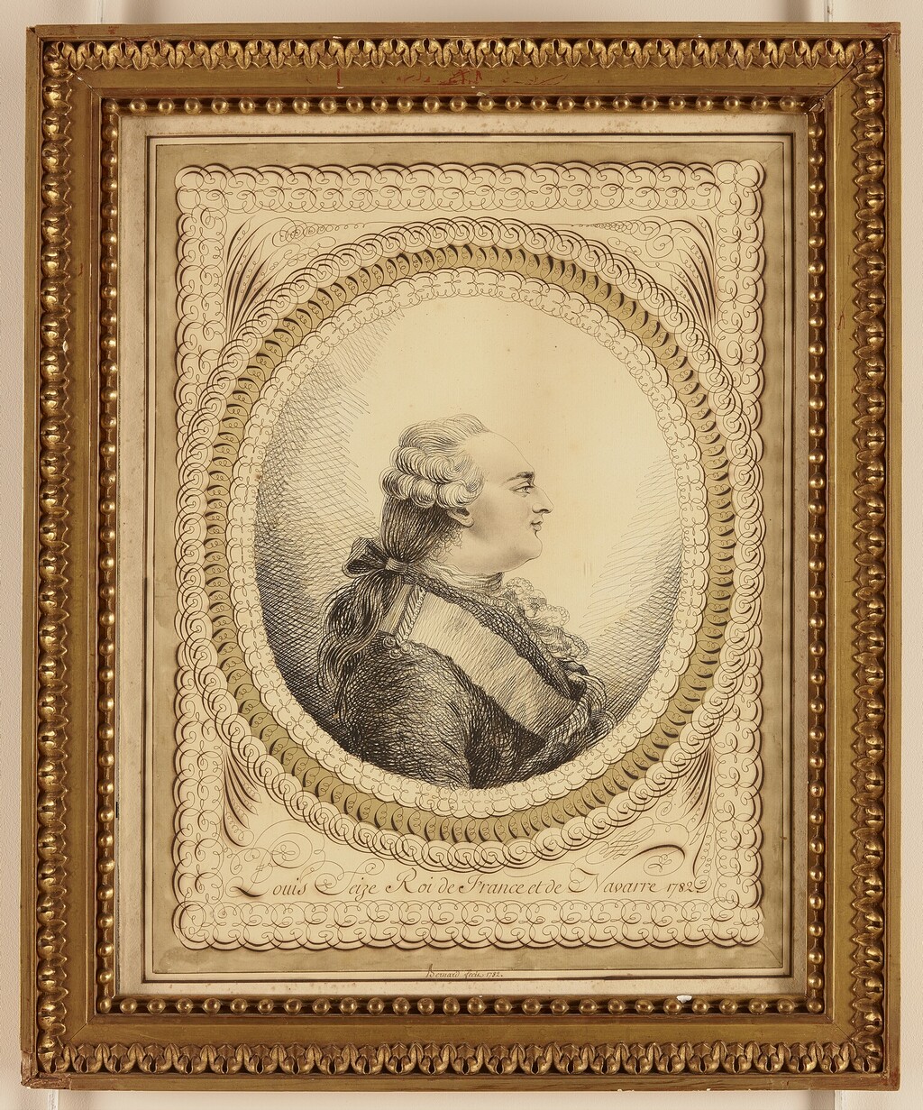 Les Bernard : portraits calligraphiques, dit au trait de plume, de Marie-Antoinette et Louis XVI Image218