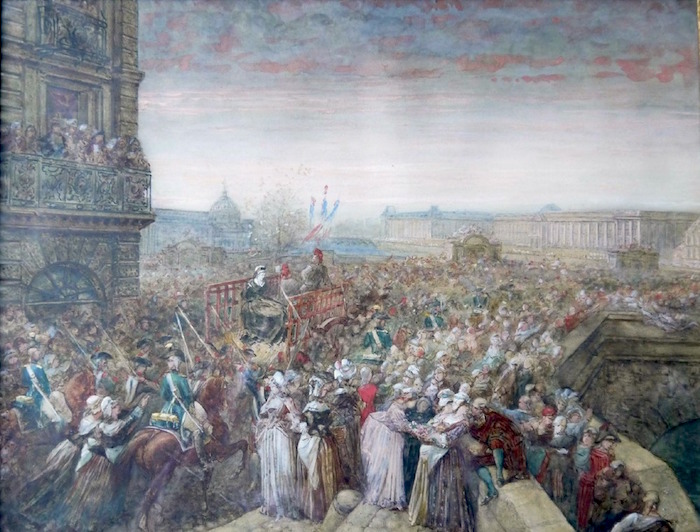 Marie-Antoinette conduite à l'échafaud, le trajet de la charrette le 16 octobre 1793 Joseph11
