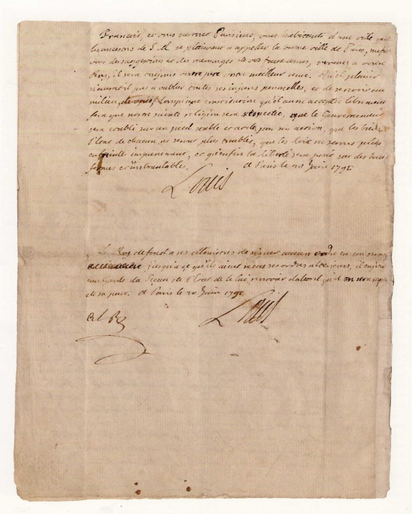 DECLARATION - Déclaration de Louis XVI à tous les Français à sa sortie de Paris, le 20 juin 1791, aussi dit " testament politique de Louis XVI " Louis-35