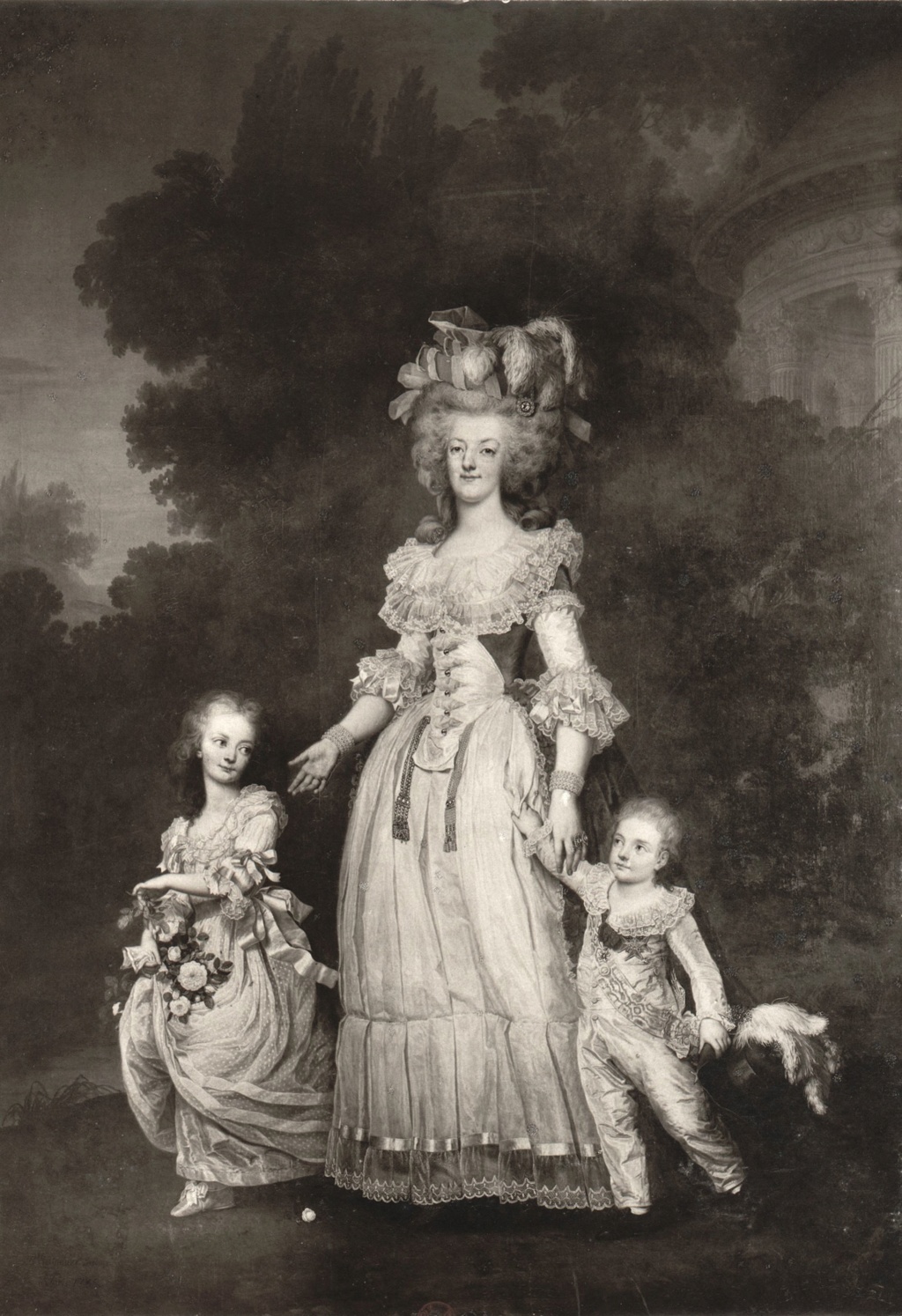Portrait de Marie-Antoinette avec ses enfants à Trianon, par Wertmüller Marie-92