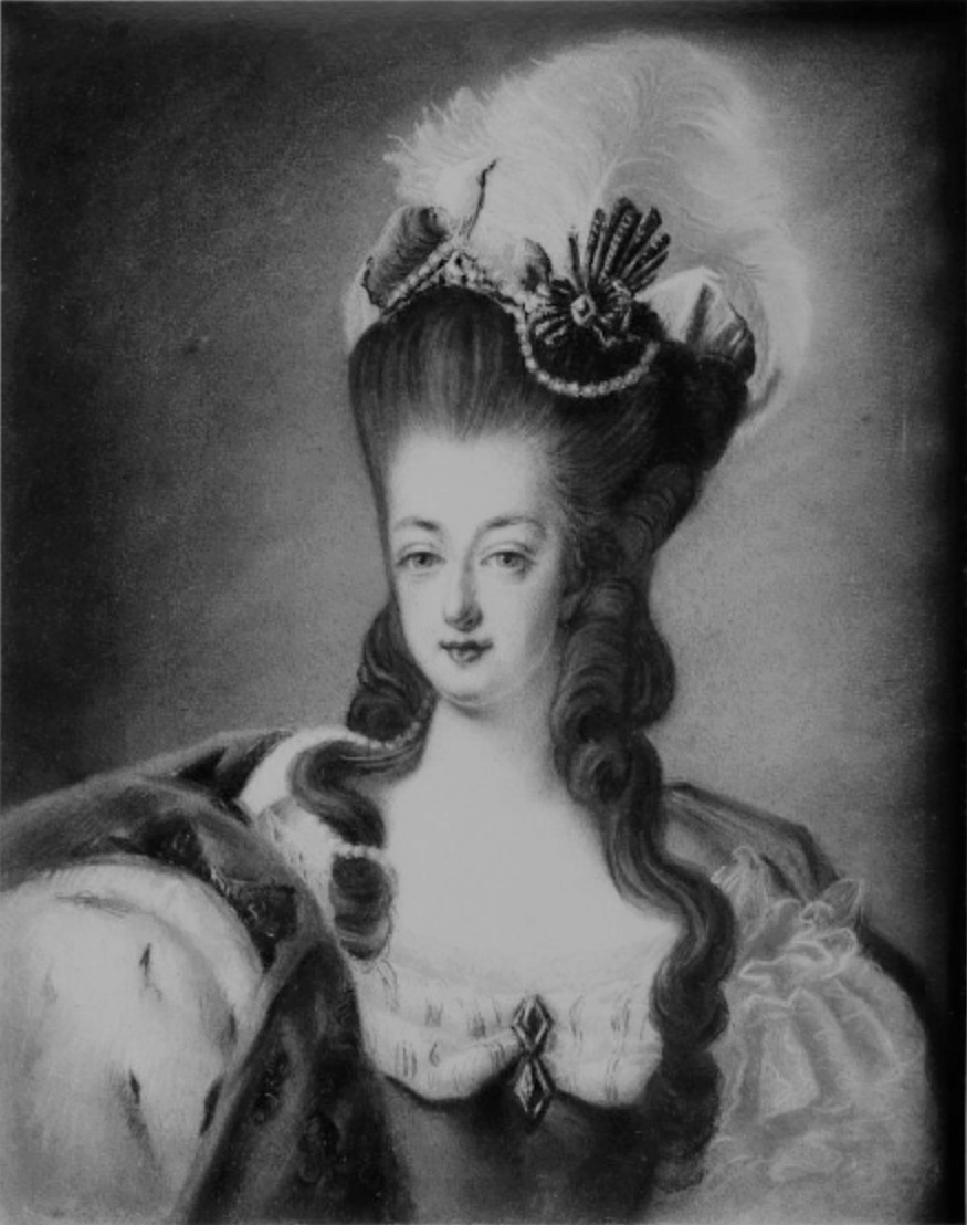 Marie-Antoinette en grand habit de cour (1775), par et d'après Jean-Baptiste-André Gautier Dagoty Marie101