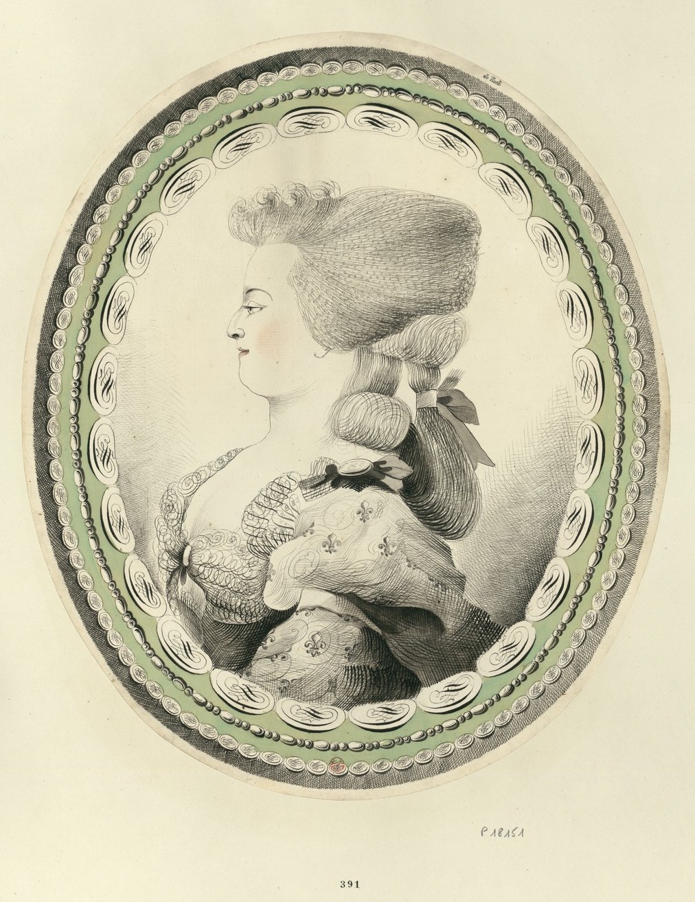 Jean-Joseph Bernard : portraits au trait de plume de Marie-Antoinette et Louis XVI Marie151