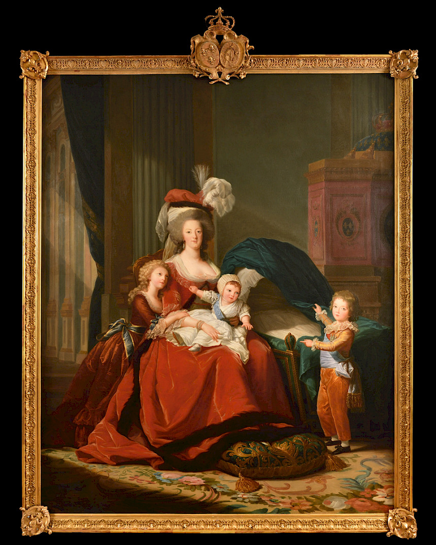 Marie-Antoinette en buste, robe rouge et toque, par et d'après Elisabeth Vigée Le Brun  - Page 2 Marie216