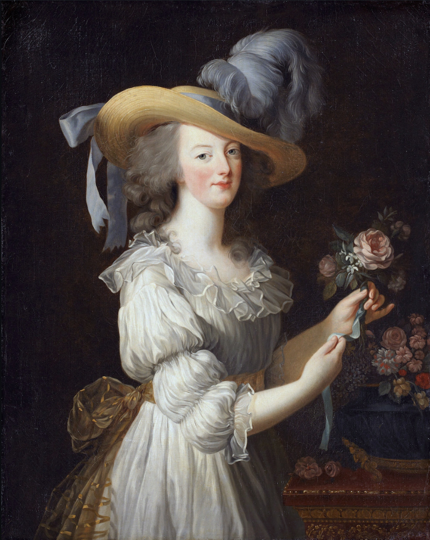 Portraits de Marie-Antoinette vêtue d'une robe en chemise, dite en gaulle, par Elisabeth Vigée Le Brun (1783) Marie_87