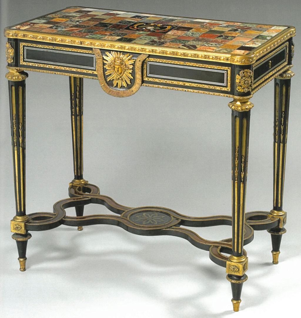 tôle - Mobilier du XVIIIe siècle décoré de tôle peinte et vernie Pf236110