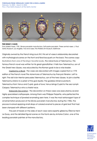 Porcelain from Versailles: Vases for a King & Queen