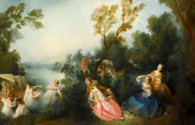 exposition "De Watteau à Fragonard, les Fêtes galantes." 387wat10