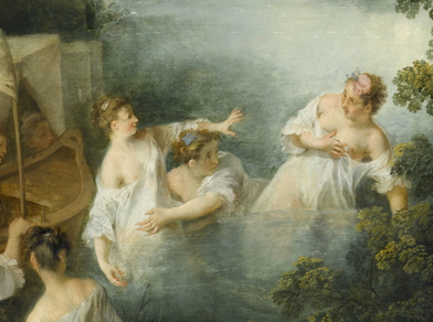 exposition "De Watteau à Fragonard, les Fêtes galantes." Baigne11