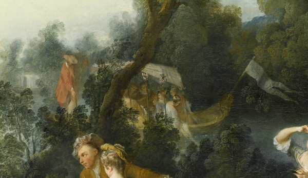 exposition "De Watteau à Fragonard, les Fêtes galantes." Barque11