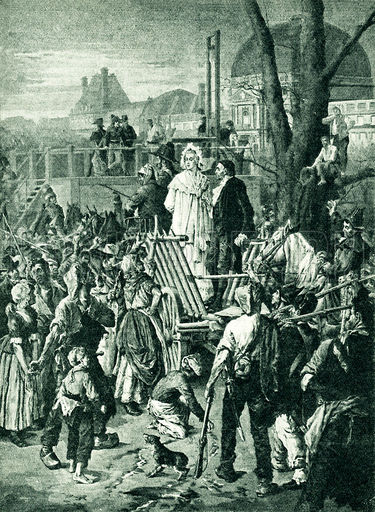 L'exécution de Marie-Antoinette le 16 octobre 1793, Marie-Antoinette conduite à l'échafaud M0915510