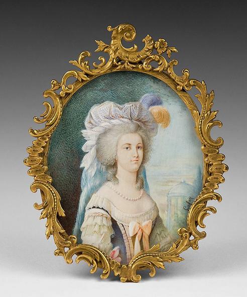 Miniature Marie Antoinette française XIXe Miniat10