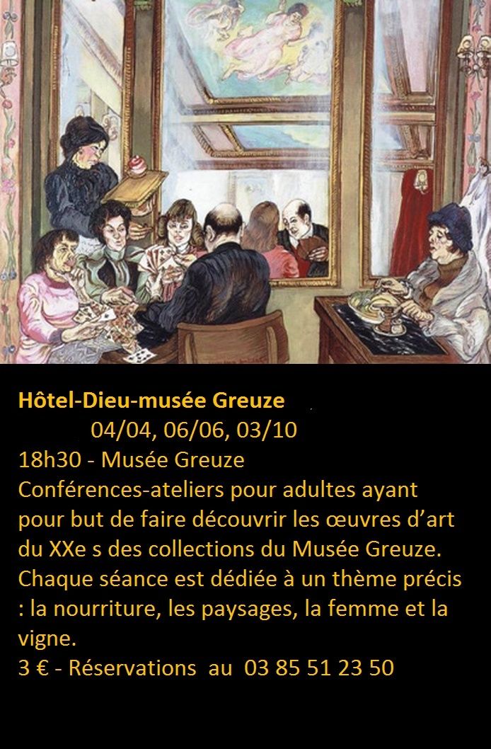 Conf-Art-Muse Pays d’Art et d’Histoire entre Cluny et Tournus Hôtel-Dieu-musée Greuze , 03/10, 18h30 - Musée Greuze Confar10