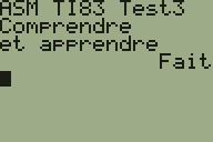 ASM83 afficher un texte Test310