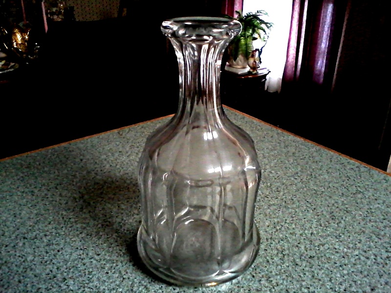 Old Unusual Clear Glass Decanter Clear_11