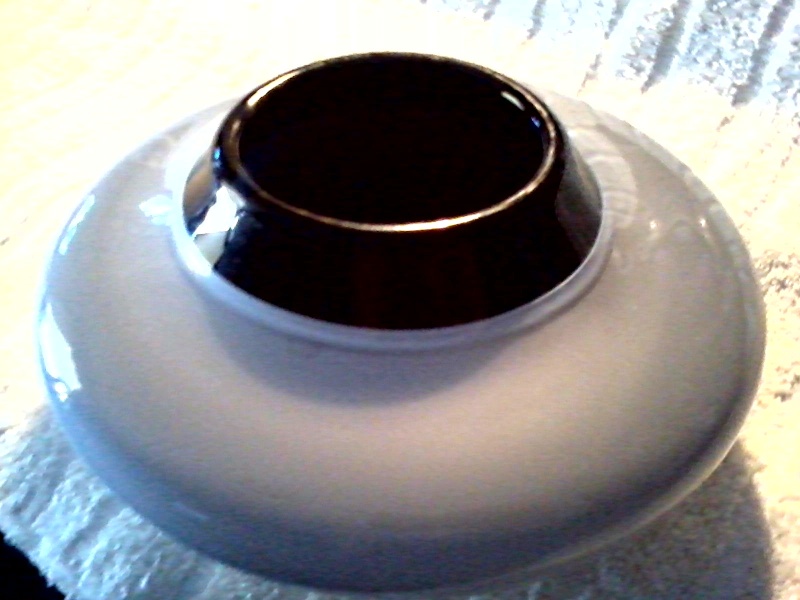 Grey and Black Glass 7" Squat Vase or Bowl Grey_a11