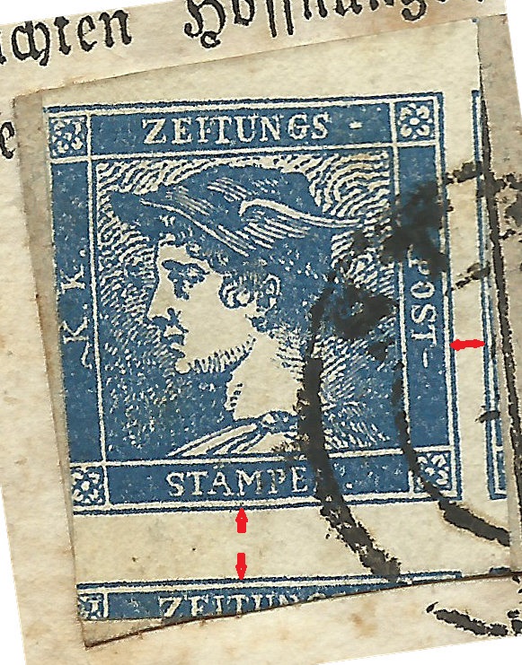 DIE ZEITUNGSMARKEN AUSGABE 1851 Blauer10