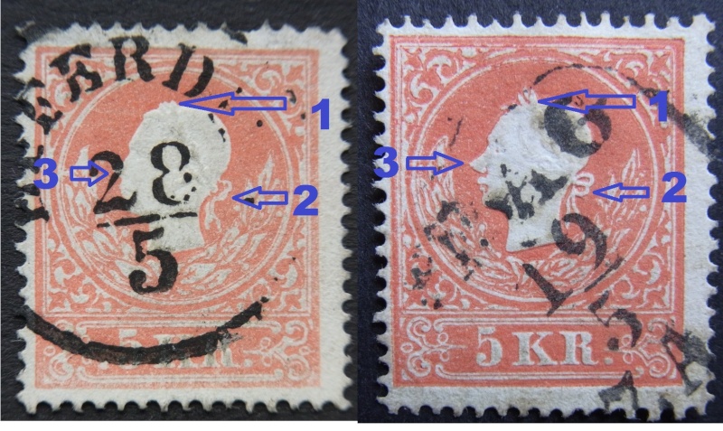 Die Freimarkenausgabe 1858 Type I und II Type_i11