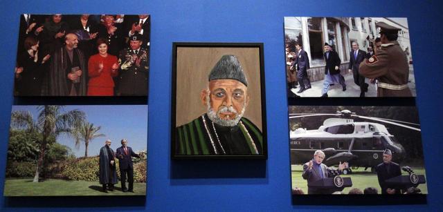 Karzai peint par Bush Karzai10