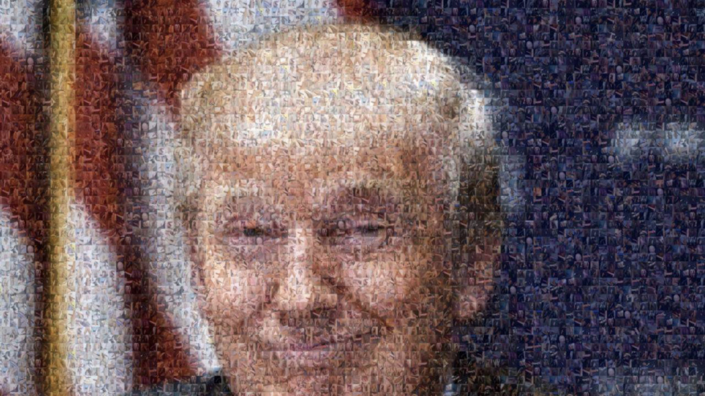 Beautiful mosaic of Trump.  43e2f010