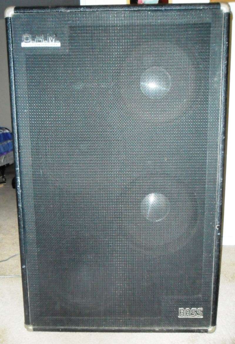 Vintage O.H.M Bass Cabinet with 4 100 Watt 10" Speakers _5711