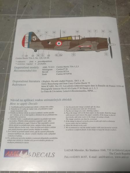 * 1/48 Curtiss Hawk 75 A HobbyCraft 1120