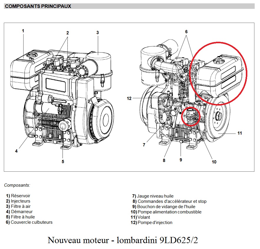 Remplacement d'un moteur - broyeur de branches - modifications à apporter. Lomb10