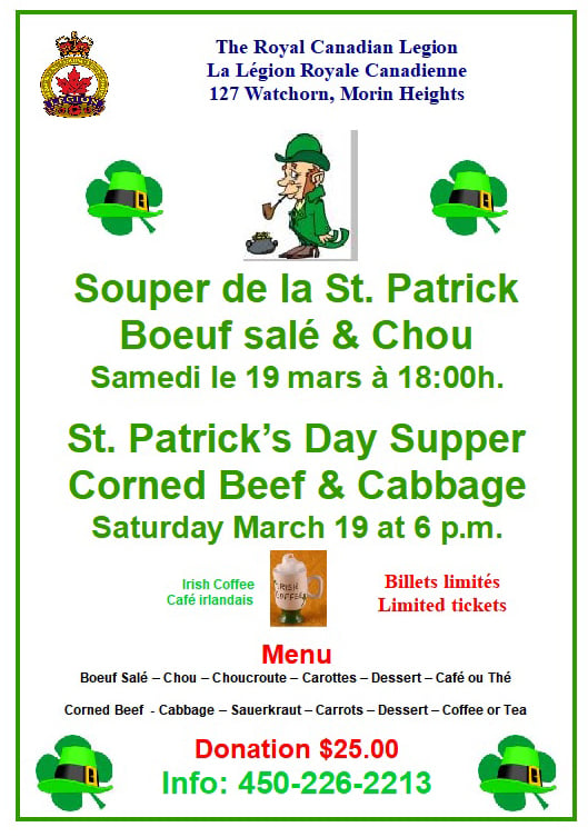 St. Patrick's Day Supper Saturday March 19 at 6 p.m.  27377310