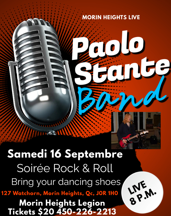 Paolo Stante Band Saturday September 16 2023 8PM   37505910