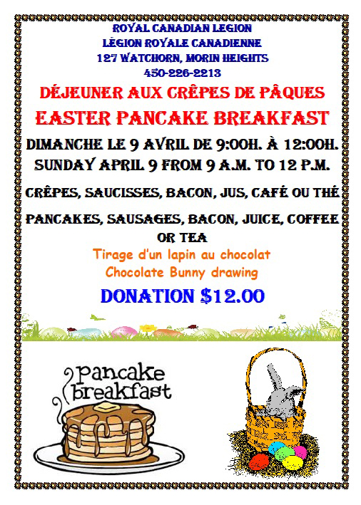 Easter Pancake Breakfast Sunday April 9 2023   Eastte10