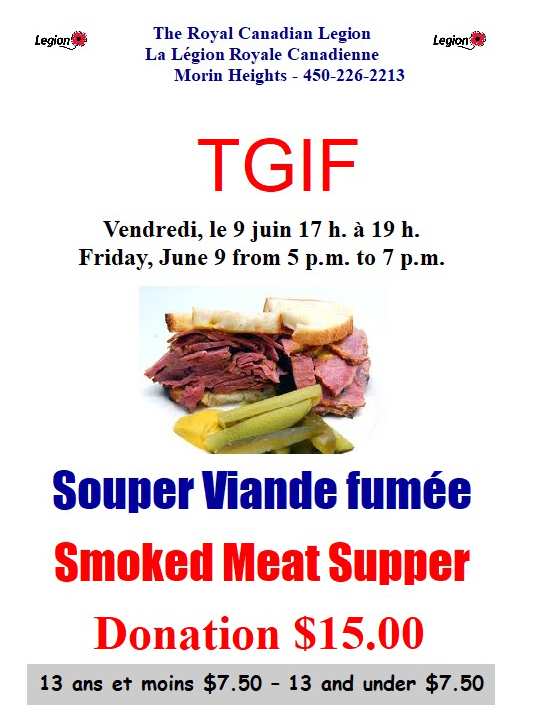 TGIF Smoked Meat Friday June 9 2023     June910