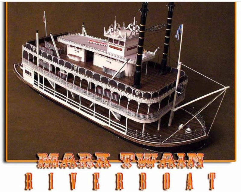 Mississippi Riverboat "Mark Twain" / 1:50, Pappe, Holz u.a.  Zwisch13