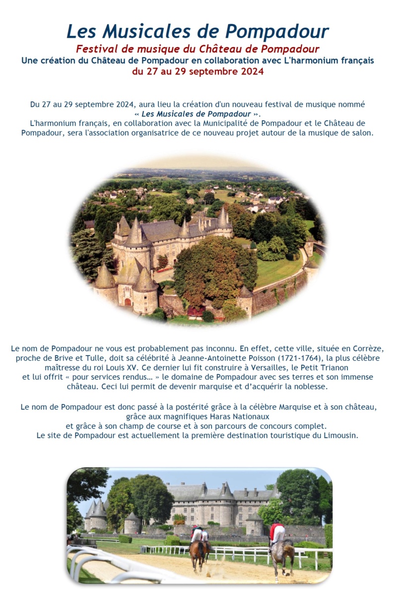 Festival au château de Pompadour, 27-29 septembre 2024 Pompad14