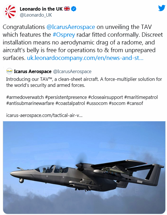 المركبة الجوية التكتيكية Icarus Aerospace TAV Tav10