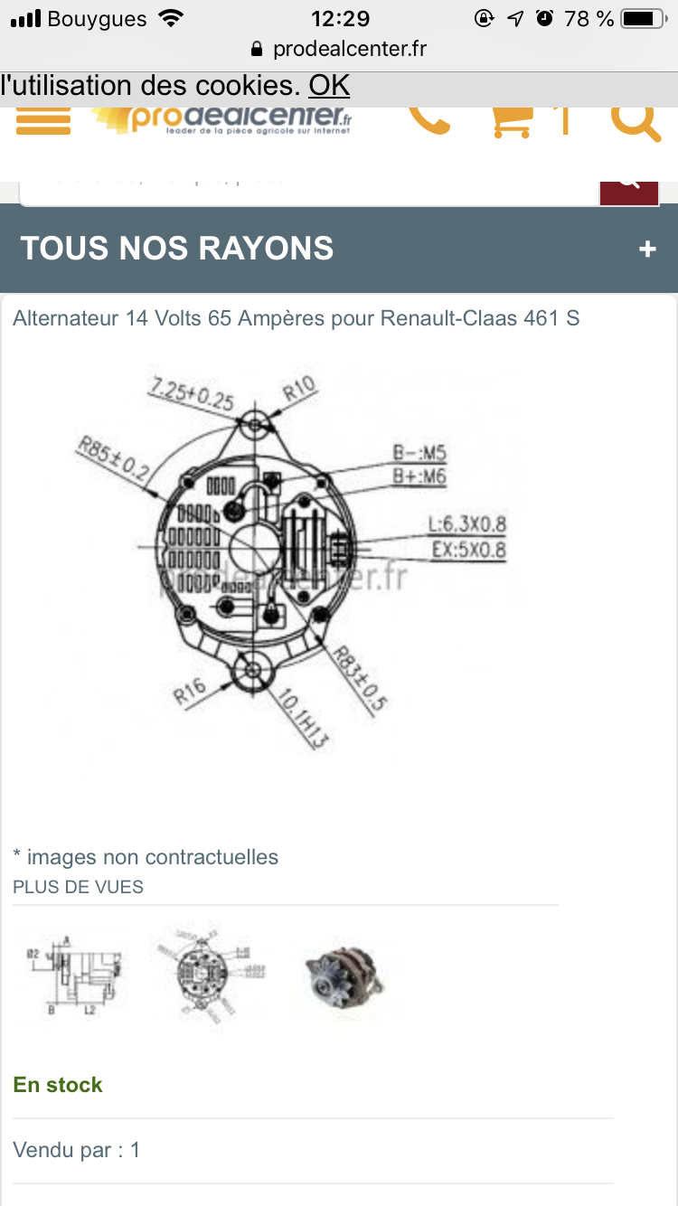 Installer un alternateur sur renault 56 36e53810