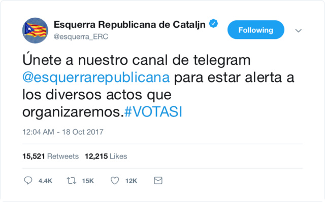 RRSS Oficials d’Esquerra Republicana de Catalunya  3c0f9010