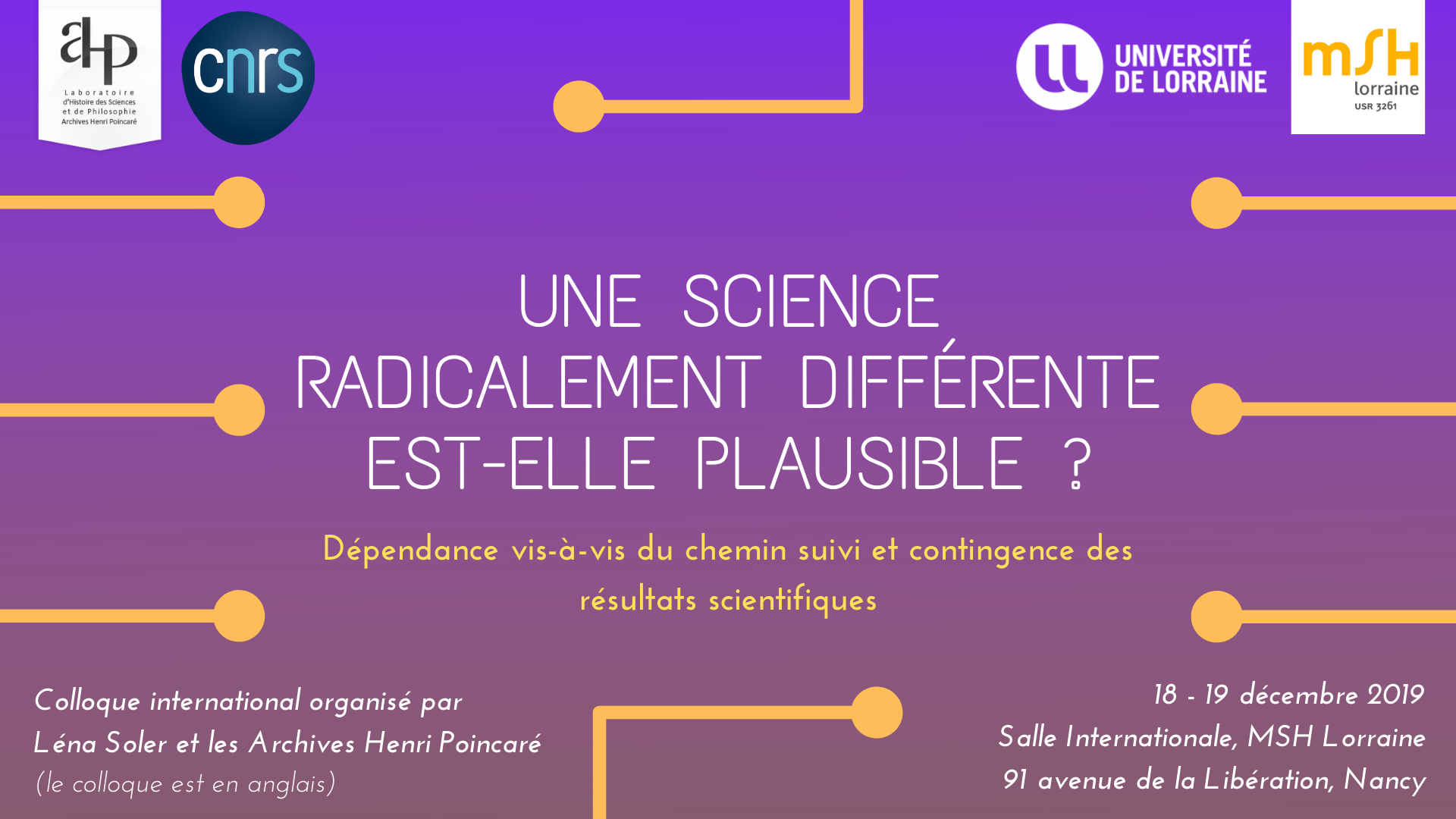 Save the date ! - Colloque international (18-19/12/2019) Pub410