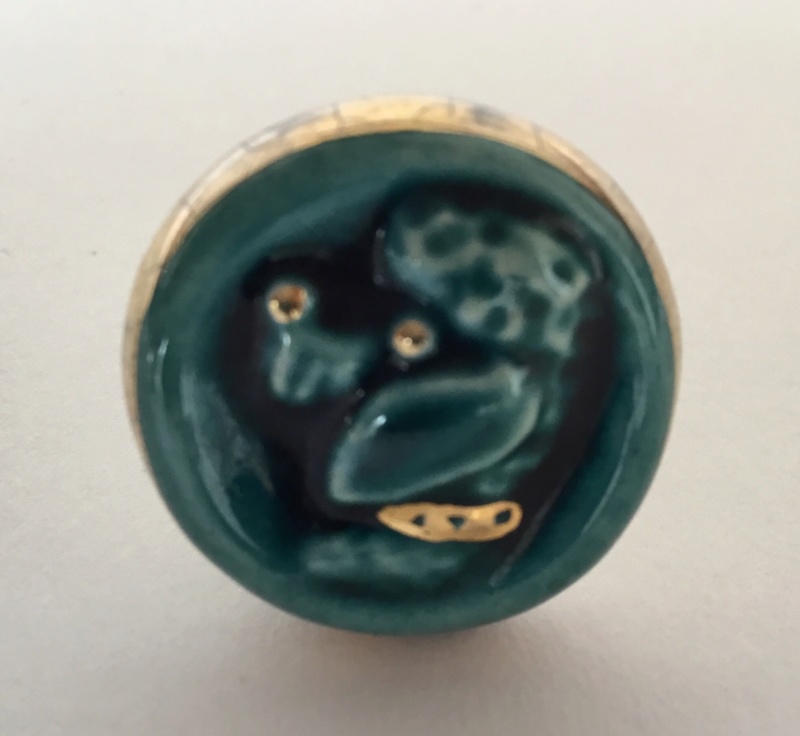 Vintage ceramic poodle clip on earrings  254cec10