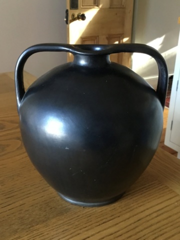 Black pottery, two handled vase, Continental, Hungarian? 1640 287fb710