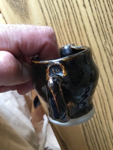 Small brown stoneware studio jug 37115c10