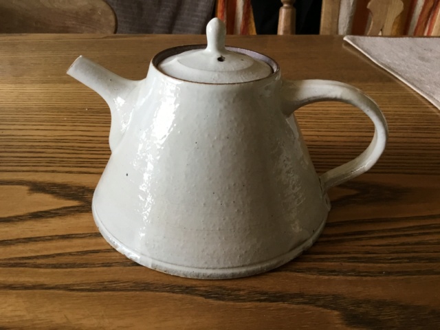 Studio pottery stoneware teapot TK mark 59de4410