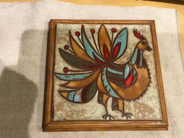Large mid century style bird tile 6366c310