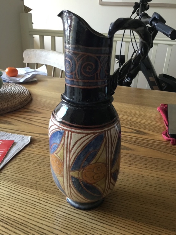 Incised art  vase, marked, European?  64b57010