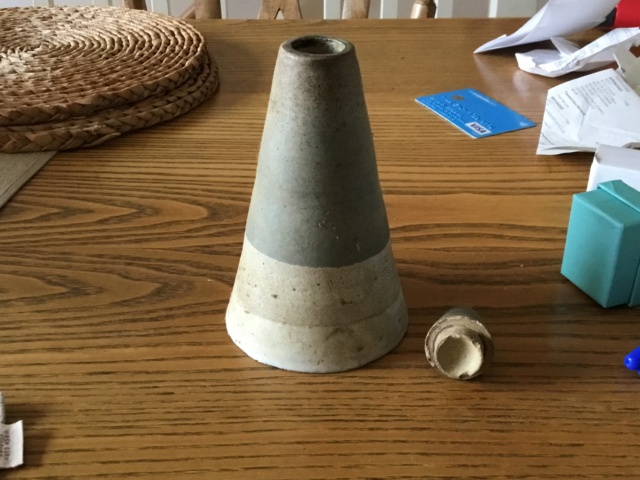 Cone shaped lidded vessel, studio stoneware 67a2a510