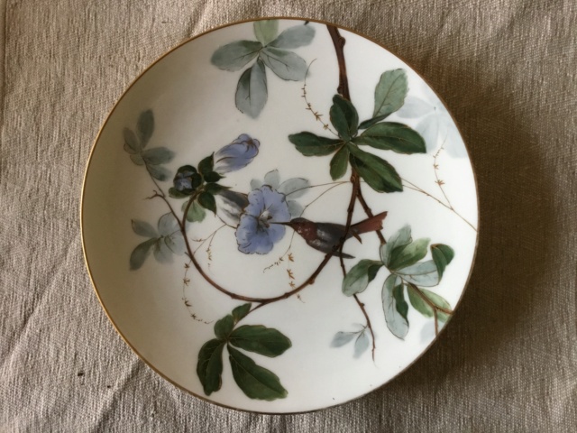 GINORI porcelain plate bird & flowers 6b5c5910