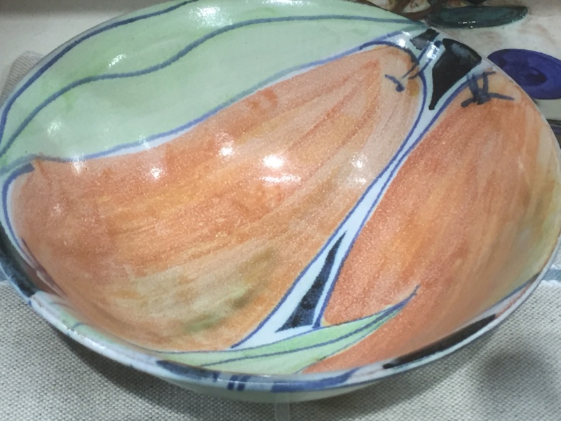 Colourful studio bowl, painted DC mark - Daphne Carnegy  72c18510