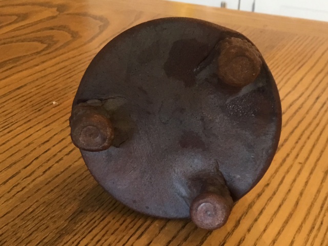 Tortoise figural stoneware oil lamp 745d1510