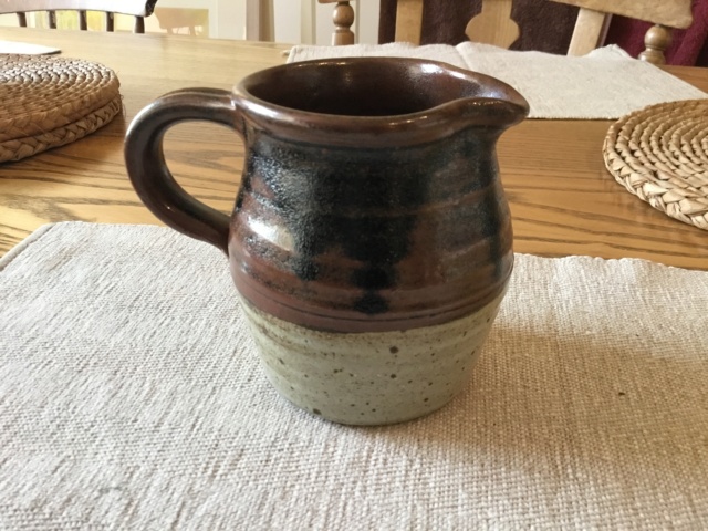 studio pottery tenmoku jug,  WB mark - Warwick Parker  83554010