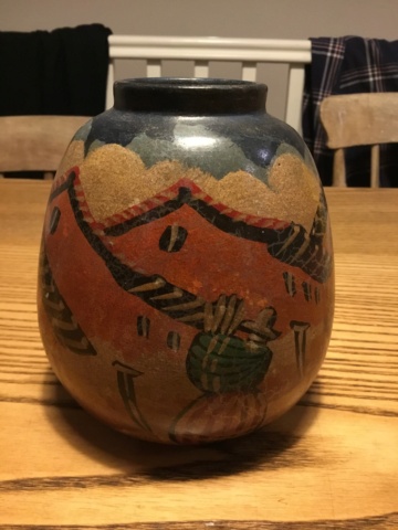 Painted Vase - Tlaquepaque Mexican?  A3b56210