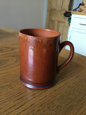 Brown glaze small mug, Victorian or Studio?  A9950910